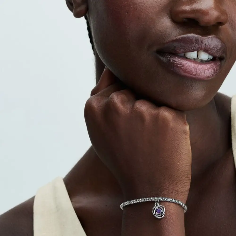 CHARM PENDENTE CERCHIO ETERNO VIOLA FEBBRAIO PANDORA