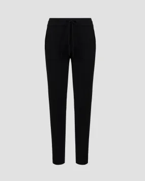 Leggings neri in cashmere da donna Kujten Joggy 2 F1309-81