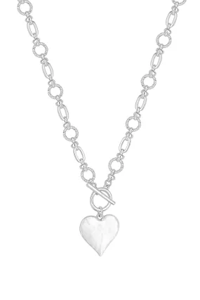 Mood Molten - Collana lunga con pendente a catena e cuore